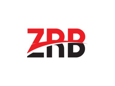 Beyaz arkaplan ve vektör logosunda ZRB harfleri izole edildi