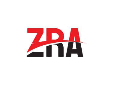 Beyaz arkaplandaki ZRA harfleri, vektör logosu