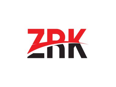 Beyaz arkaplanda izole edilmiş ZRK harfleri, vektör logosu