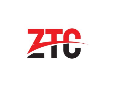 Beyaz arkaplan ve vektör logosunda ZTC harfleri izole edildi