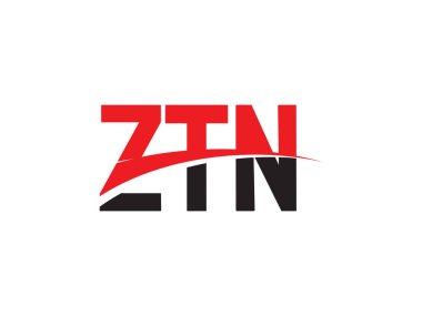 Beyaz arkaplan ve vektör logosunda ZTN harfleri izole edildi