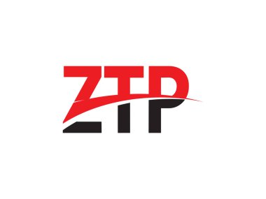 Beyaz arkaplan ve vektör logosunda ZTP harfleri izole edildi