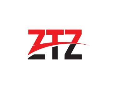 Beyaz arkaplanda izole edilmiş ZTZ harfleri, vektör logosu