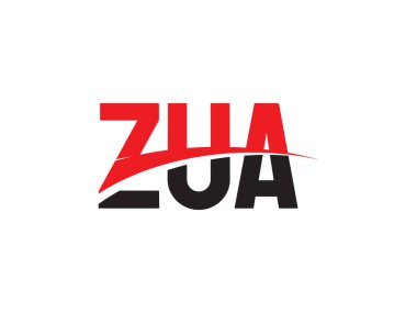 Beyaz arkaplanda izole edilmiş ZUA harfleri, vektör logosu