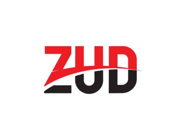 Beyaz arkaplan ve vektör logosunda ZUD harfleri izole edildi