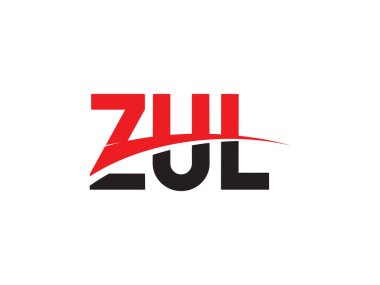 Beyaz arkaplan, vektör logosu üzerinde ZUL harfleri izole