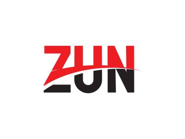 Beyaz arkaplan ve vektör logosunda ZUN harfleri izole edildi
