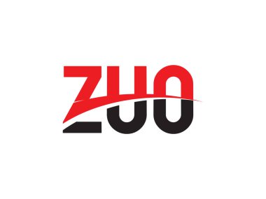 Beyaz arkaplanda izole edilmiş ZUO harfleri, vektör logosu