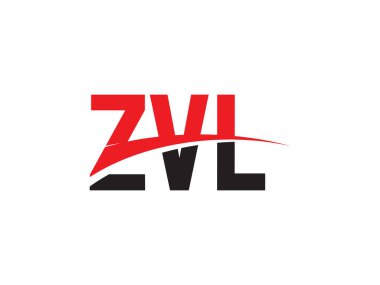 Beyaz arkaplanda izole edilmiş ZVL harfleri, vektör logosu