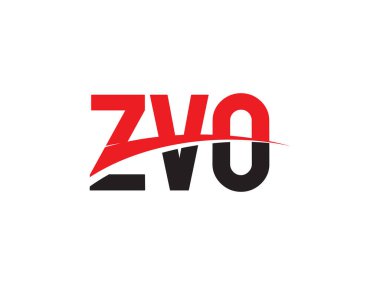 Beyaz arkaplanda izole edilmiş ZVO harfleri, vektör logosu