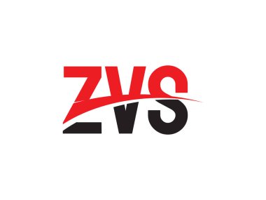 Beyaz arkaplanda izole edilmiş ZVS harfleri, vektör logosu
