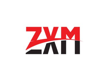 Beyaz arkaplanda izole edilmiş ZXM harfleri, vektör logosu
