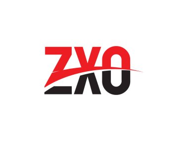 Beyaz arkaplanda ZXO harfleri izole edilmiş, vektör logosu