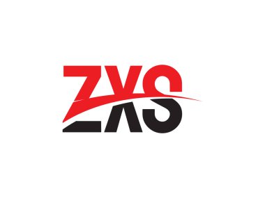 Beyaz arkaplanda izole edilmiş ZXS harfleri, vektör logosu