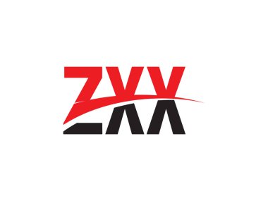 Beyaz arkaplanda izole edilmiş ZXX harfleri, vektör logosu