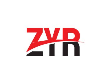 Beyaz arkaplandaki ZYR harfleri, vektör logosu