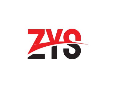 Beyaz arkaplan ve vektör logosunda ZYS harfleri izole edildi