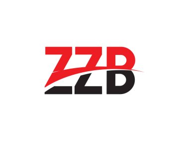 Beyaz arkaplan ve vektör logosunda ZZB harfleri izole edildi