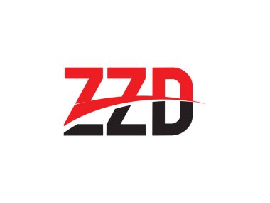 Beyaz arkaplanda ZZD harfleri izole edilmiş, vektör logosu