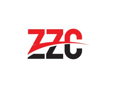 Beyaz arkaplan ve vektör logosunda ZZC harfleri izole edildi