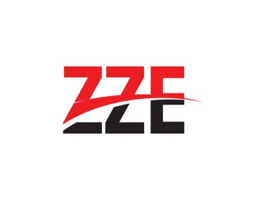Beyaz arkaplanda izole edilmiş ZZE harfleri, vektör logosu