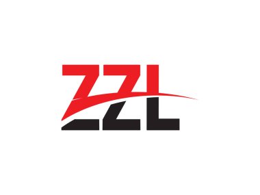 Beyaz arkaplanda izole edilmiş zzl harfleri, vektör logosu