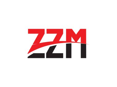 Beyaz arkaplanda izole edilmiş zzm harfleri, vektör logosu