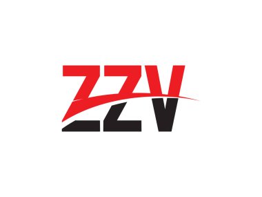 Beyaz arkaplanda izole edilmiş zzv harfleri, vektör logosu