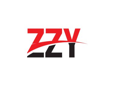 Beyaz arkaplandaki zzy harfleri, vektör logosu