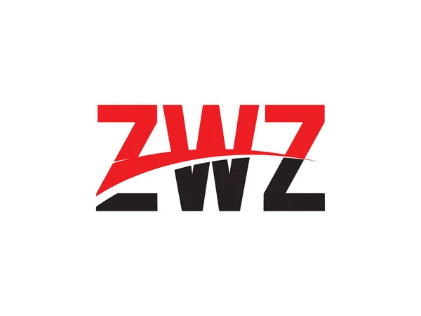 Zwz字母 白色背景 矢量标识分离 — 图库矢量图片