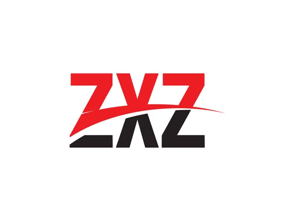 Lettere Zxz Isolate Sfondo Bianco Logo Vettoriale — Vettoriale Stock