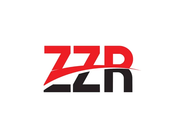 Lettere Zzr Isolate Sfondo Bianco Logo Vettoriale — Vettoriale Stock