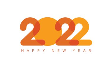 Sayı resmi tasarımı, yaratıcı mutlu yıllar 2022 tasarımı, vektör illüstrasyonu 