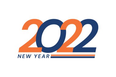 Sayı resmi tasarımı, logolar, mutlu yıllar 2022 tasarımı, vektör illüstrasyonu 