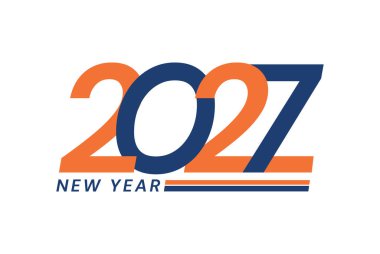 Sayı resmi tasarımı, logolar, mutlu yıllar 2027 tasarımı, vektör illüstrasyonu 