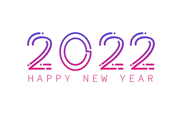 Nomor Desain Gambar Kreatif Bahagia Tahun Baru 2022 Desain Vektor - Stok Vektor