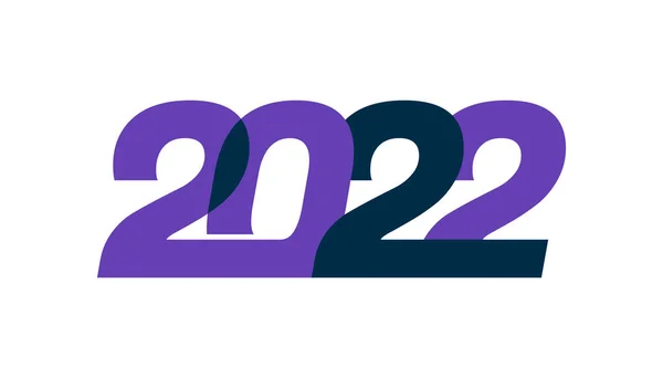 Número Diseño Imagen Creativo Feliz Año Nuevo 2022 Diseño Vector — Vector de stock