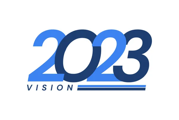 Numero Immagine Design Visione 2023 Loghi Anno Progettazione Illustrazione Vettoriale — Vettoriale Stock