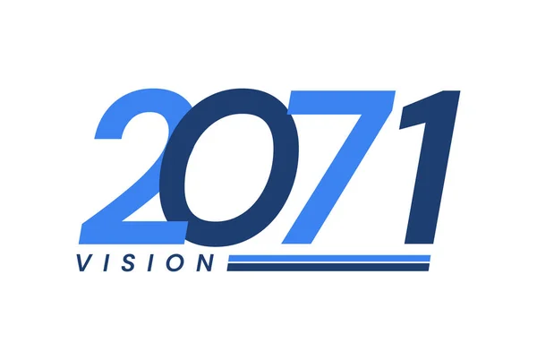 Σχεδιασμός Εικόνας Αριθμού Λογότυπα 2071 Σχεδιασμός Έτους Διανυσματική Απεικόνιση — Διανυσματικό Αρχείο