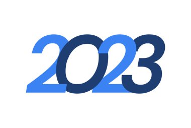 Sayı resmi tasarımı, 2023 logosu, mutlu yıllar 2023 tasarımı, vektör illüstrasyonu