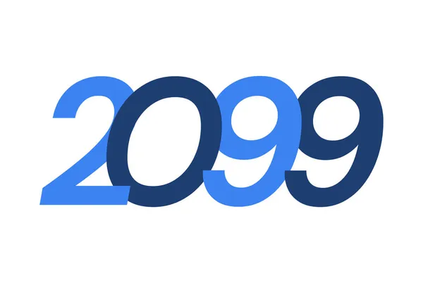 Number Image Design 2099 Logos Happy New Year Design Vector — Stock Vector
