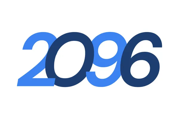 数字画像のデザイン 2096のロゴ 幸せな新年のデザイン ベクトルイラスト — ストックベクタ