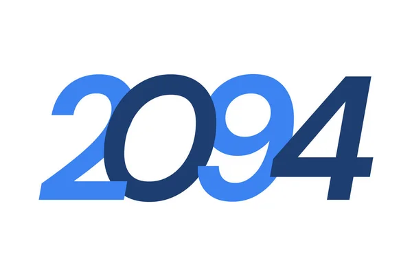 Anzahl Bildgestaltung 2094 Logos Frohes Neues Jahr Design Vektorillustration — Stockvektor