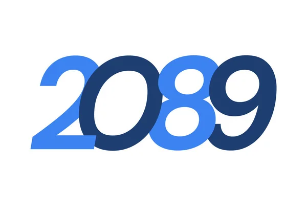 Номерний Дизайн Зображення 2089 Логотипів Щасливий Новорічний Дизайн Векторні Ілюстрації — стоковий вектор