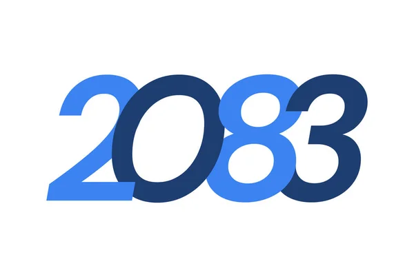 数字画像のデザイン 2083ロゴ 幸せな新年のデザイン ベクトルイラスト — ストックベクタ