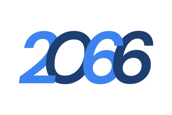 数字画像のデザイン 2066ロゴ 幸せな新年のデザイン ベクトルイラスト — ストックベクタ