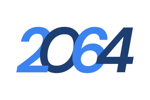 数字画像のデザイン 2064ロゴ 幸せな新年のデザイン ベクトルイラスト — ストックベクタ