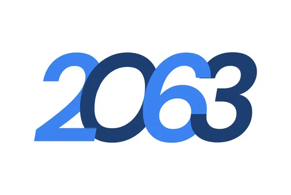 Numero Immagine Design 2063 Loghi Felice Anno Nuovo Design Illustrazione — Vettoriale Stock