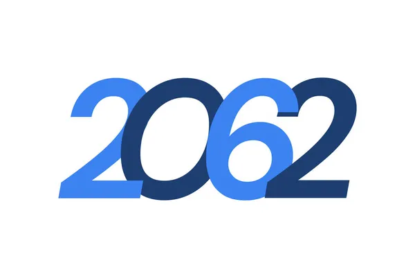 数字画像のデザイン 2062ロゴ 幸せな新年のデザイン ベクトルイラスト — ストックベクタ