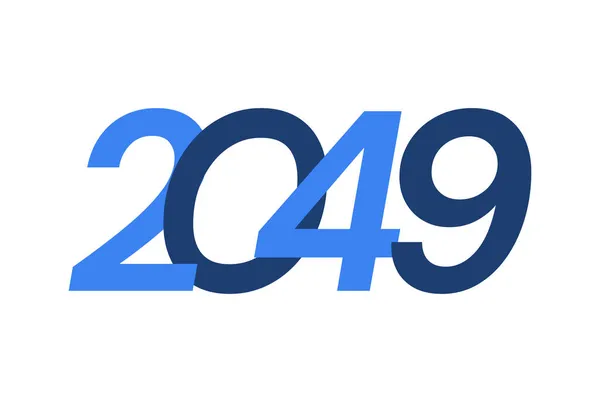 Número Imagem Design 2049 Logotipos Feliz Ano Novo 2049 Design —  Vetores de Stock